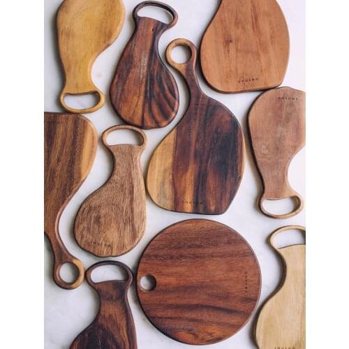 Black walnut special-shaped cutting board household mini vegetable board solid wood small fruit bread dinner service plate