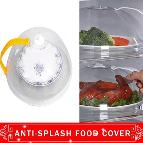 FenKicyen Food Cover Net Microwave Oven Dish Plate Cover Kichen Accessories Anti-Splash Cap Reusable Fresh-Keeping Transparent