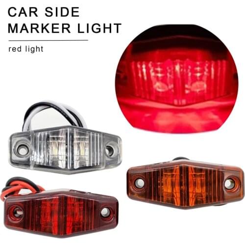 DC9-30V 2 LED Car Auto Side Marker Light Clearance Lamp 12V 24V Car Truck Trailer Bus Rear Lamp External Lights Parking Lights