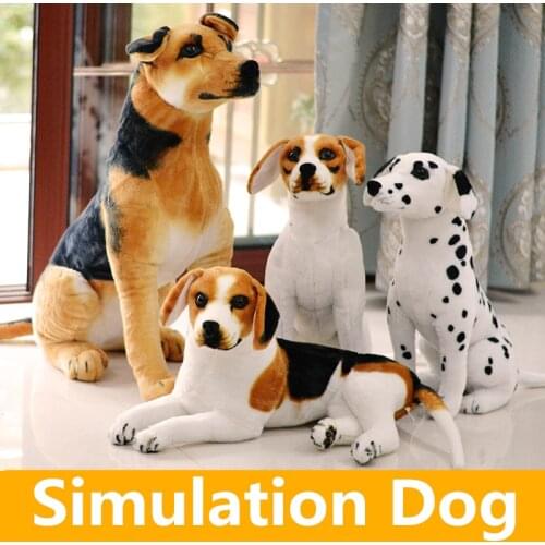 90cm Giant Simulation Animal Dog Tiger Deer Dalmatian Shepherd Dog Toys White Tiger Horse Plush Dog Doll for Children Gift Toys