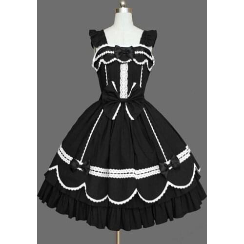 Classic Lolita Dress Patchwork Layered Ruffles Lolita One Piece Dress For Girls