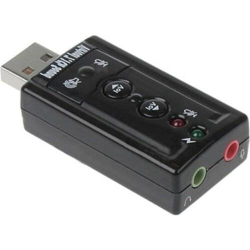 Lightweight 7.1 USB Stereo Audio Adapter External Sound Card for Windows XP/2000/Vista/7 3D USB Audio Adapter for PC and Laptop