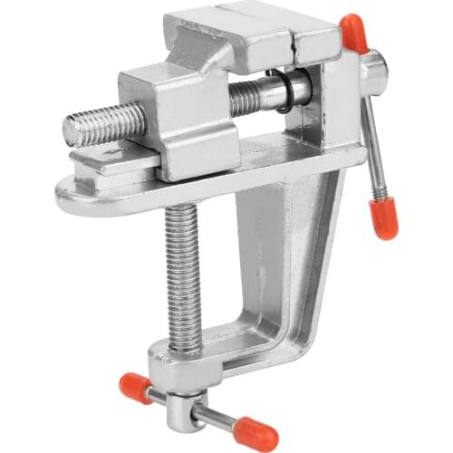 Mini Table Vise Aluminum Alloy Small Table Vise Mini Vise DIY Household Flat Table Vise Woodworking Tools Fixture