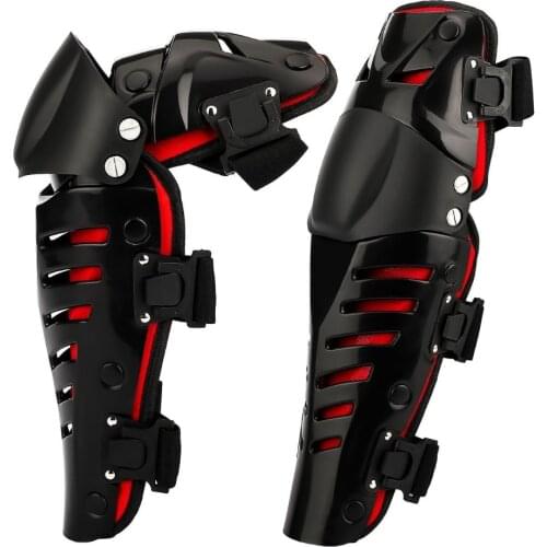 High quality Motorcycle Racing Motocross Rider Knee Pads Kneepad Protector Guard Mechanical Protective Gear Black/Red