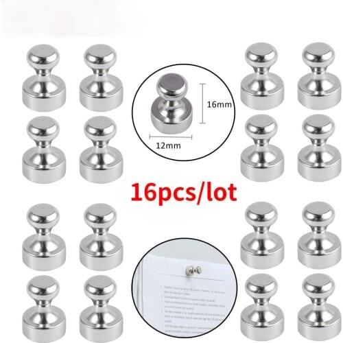Neodymium metal magnetic core for office, stainless steel magnetic core for refrigerator, 16 pieces