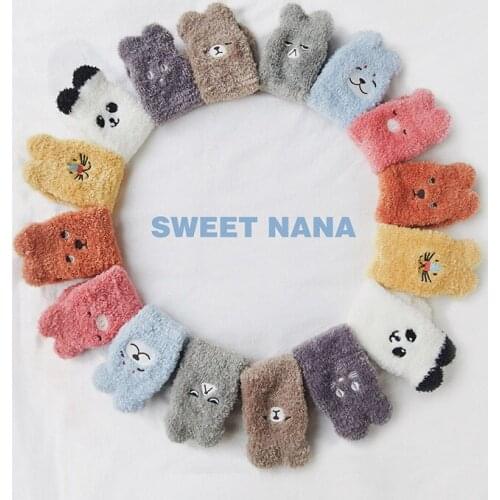 1pcs Thick Lovely Winter Female Women Girls Cartoon Bed Socks Fluffy Warm Winter Kids Parent-child Socks Gift Soft Floor Home