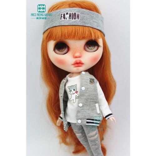 1PCS Blyth Doll Clothes fashion Plaid shorts T-shirt for Blyth , Azone1/6 doll accessories