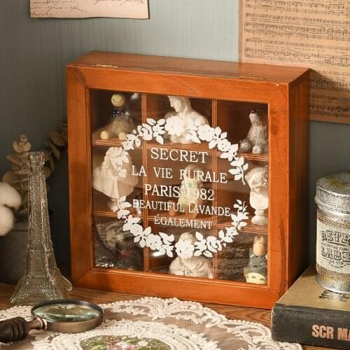 Organizers Bathroom Accessorie Organizer Solid Wood Storage Box Desktop Cover Case Shelf Skin Care Products Wooden Delicate