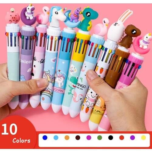 Multi color ballpoint pen creative cartoon office stationery school supplies kindergarten gifts