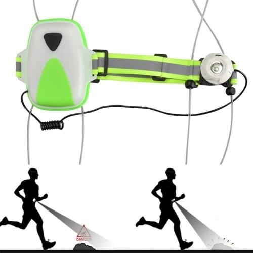 Outdoor Unisex High Visibility Reflection Cycling Safety Belt Multifunctional Waterproof LED Light Night Running Jogging Vests