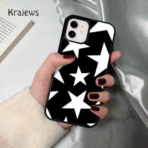 Krajews Star rubber coque Phone Case for iPhone 12 mini 5 6S 7 8 PLUS X XS XR 11 PRO MAX SE 2020 Back Cover Funda Shell