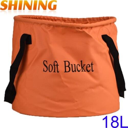 Folding Bucket Car Wash Bucket Outdoor Portable Fishing Buckets Washing Retractable Vehicle Clean Canvas Supplies 18L Bucket