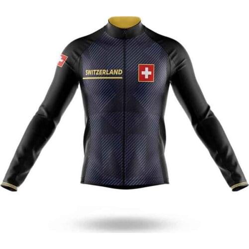 SPTGRVO 2020 Switzerland pro team Cycling Jersey Long Sleeve Men MTB Clothing Bike Clothes Mountain Bike Shirt Triathlon Jersey