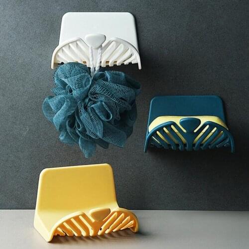 Soap Dishes Drain Wall Mounted Soap Storage Rack Bathroom Organizer Soap Draining Holder Kitchen Hanging Soap Box