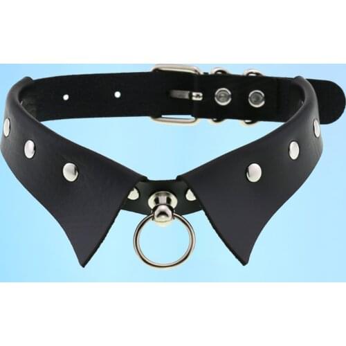 Temperament style rivet bow neckline necklace street O - shaped pendant collarbone chain necklace neck wear