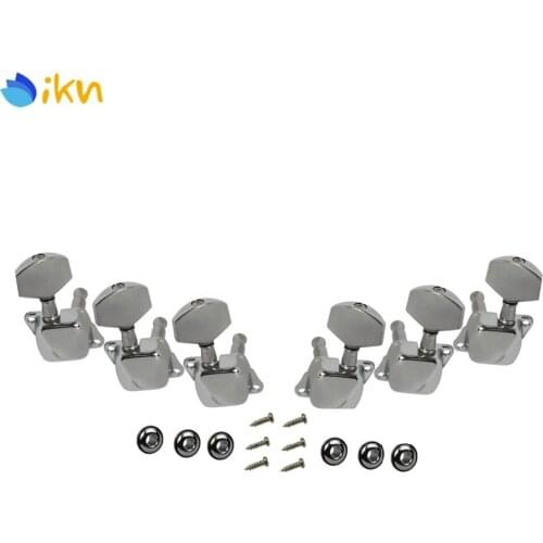 New 6pcs Silver Semiclosed Guitar Tuning Pegs 3L3R Tuners Tuning Pegs Machine Heads for Electric Acoustic