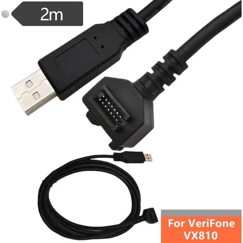 USB cable 14Pin Pitch 1.27 IDC to USB A Male Cable For VeriFone VX810 VX820 calbe ， L:2m