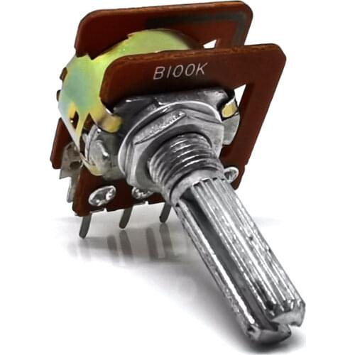 5PCS WH148 25MM B100K Audio Amplifier Amp Volume Stepping Dual-Unit Rotary Potentiometers RK271 RH2702 DIP8