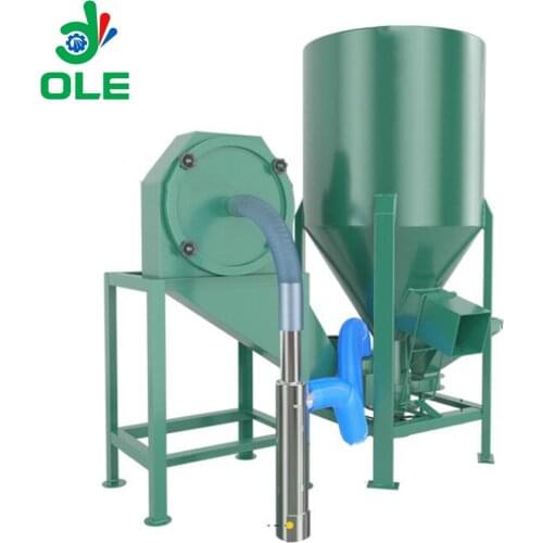 Vertical 1 Ton Integrated Crushing And Mixing Machine For Chicken Feed Pig Feed