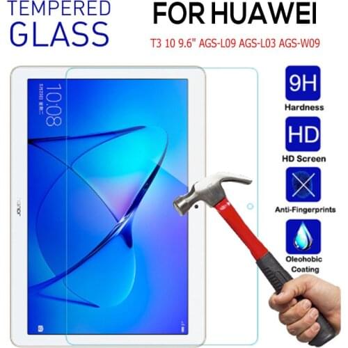 Tempered Glass for Huawei Media Pad T3 10 Screen Protector for Huawei Honor Play Pad 2 9.6" Tablet Cover Film AGS-L09 AGS-L03