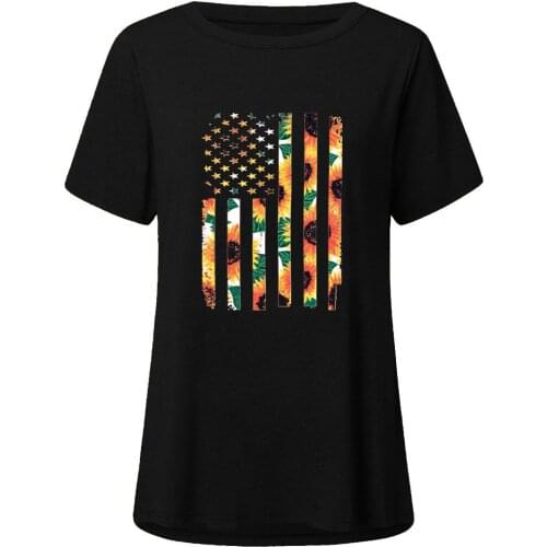 Black Tops For Ladies Plus Size Tunic Clothes For Ladies Blusas Mujer De Moda 2021 Summer Fashion Printed Short Sleeve Clothing