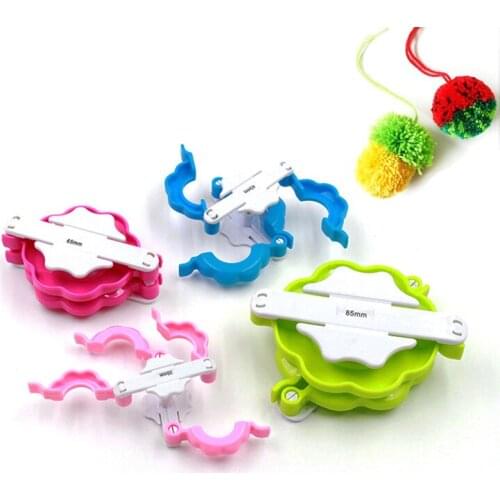 1Set Mini Fluff Ball Maker Pompom Maker Set Wool Ball Weaver Maker DIY Knitting Weaving Craftwork Supplies Tools