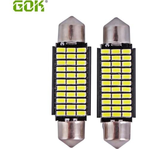 10 X White light 41mm festoon 42mm c5w led 33smd 3014 non polarity canbus led Car license plate light reading light led source