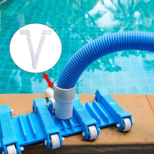 5pcs Swimming Pool Cleaning Accessories Telescopic Rod Butterfly Clip Replacement Skimmer Net Leaf Rake V-shape Spring Clips