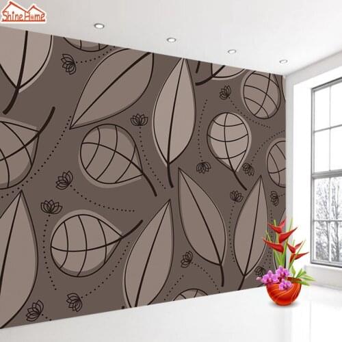 8d Silk Mural Vinyl Wallpaper 3d Contact Wall Paper Papers Home Decor Wallpapers for Living Room Leaf Peel and Stick Murals Roll