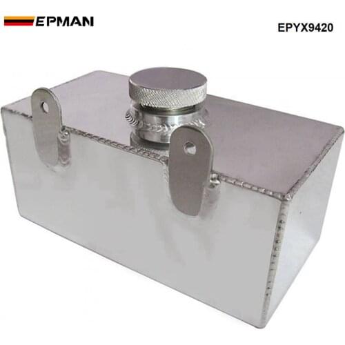 2L Aluminium Universal Polished Windscreen Washer Bottle Intercooler Spray Tank With Cap Kit Track Car EPYX9420