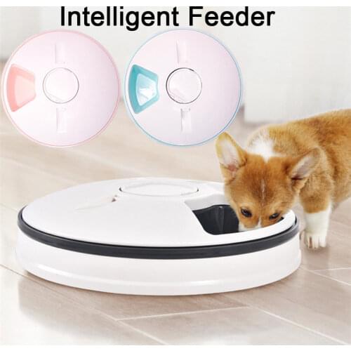 Automatic Pet Feeder Cat Feeder 24h Timer 6 Grids Dog Cat Food Dispenser Dogs Cats Electric Dry Wet Food Dish Feed Pet Supplies