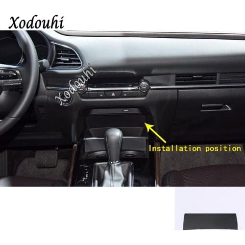 Car Stainless Steel Control Socket Charge Cigarette Smoke Lighter Switch Frame Lamp Stick Trim For Mazda CX-30 CX30 2020 2021