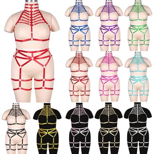 Bondage Plump Women Suspender Belt Harness Suit For Sexy Plus Size Lingerie Sets Eoxtic Costume Erotic Garter Apparel
