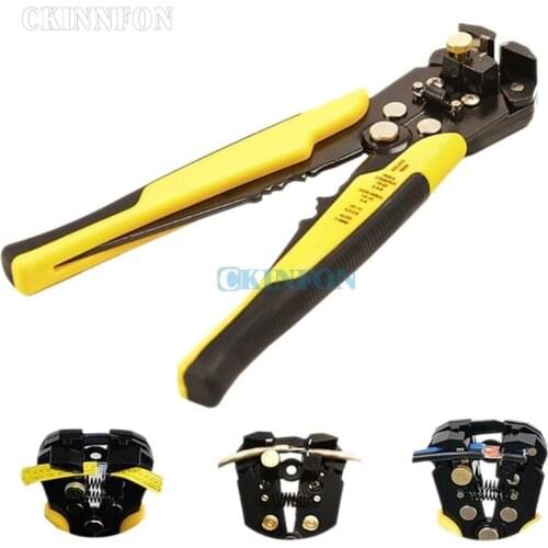 DHL 10PCS WX - D2 Multifuncation Plier for Stripping Cutting Crimping (Color: Yellow & Black)