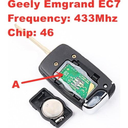 For Geely Emgrand EC7 frequency 433Mhz 46 chip car key remote control