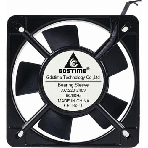 Gdstime 10 Pcs 110mm x 25mm Without Connector AC Cooling Cooler 11cm Industrial Exhaust Fan 220V 240V 110x110x25mm 11025S