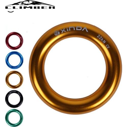 Aluminum alloy Small Ring Outdoor Mountaineering Climbing Multi-purpose Ring 22KN Climbing Tree Flat Belt Loop Rappel Ring