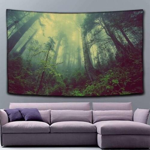 Colorful Forest Moon Tapestry Psychedelic Tapestry Bohemian Tapestry Tapestry Wall Hanging Art Tapestry for Home Decor