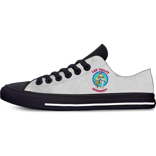 Breaking Bad TV Show Los Pollos Hermanos Chicken Brother Casual Cloth Shoes Lightweight Breathable 3D Print Men women Sneakers