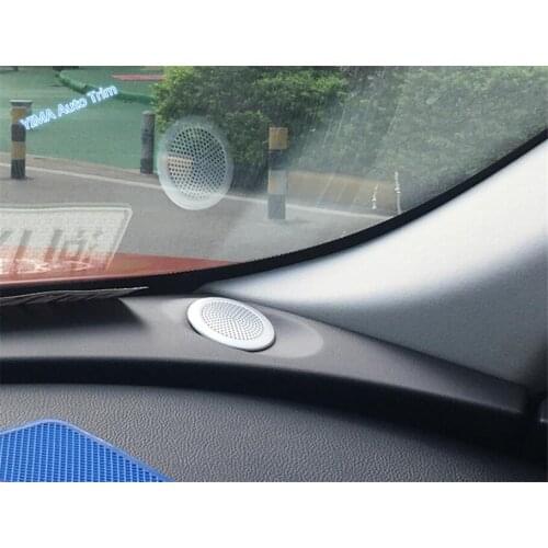 Lapetus Auto Styling Car Decoration Front Speaker Audio Frame Cover Trim 2 Pcs Fit For Jaguar F-Pace 2017 2018 2019 2020