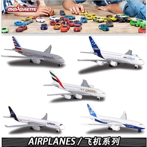 Majorette cars 1:64 United Airlines Boeing Airbus civil aircraft Alloy plane model man toy