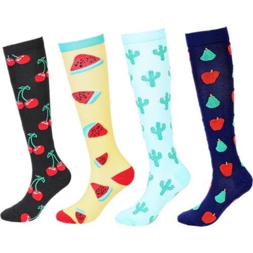 New Compression Socks Fit For Edema Diabetes Varicose Veins Women Men Socks Knee High Sports Socks For Running Marathon Cycling