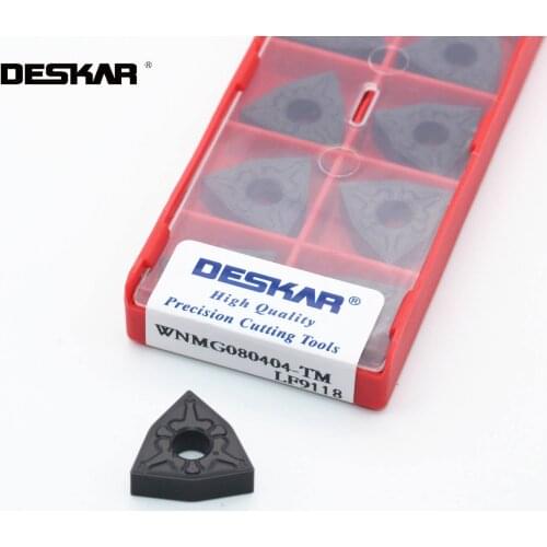 10PCS DESKAR WNMG080404 TM R-S L-S LF9118 CNC Lathe Cutting Cutter Carbide Inserts Tool Turning Tools Machine Metal