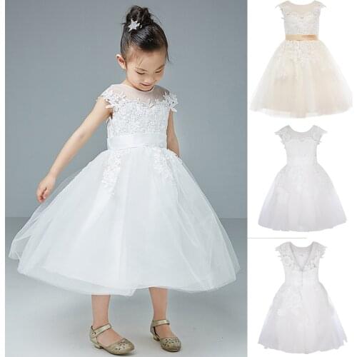 Tulle Flower Girl Dress 2021 Girls Lace Tulle Wedding Dress Flower Girl Dress Junior Bridesmaid Dress First Holy Communion Dress