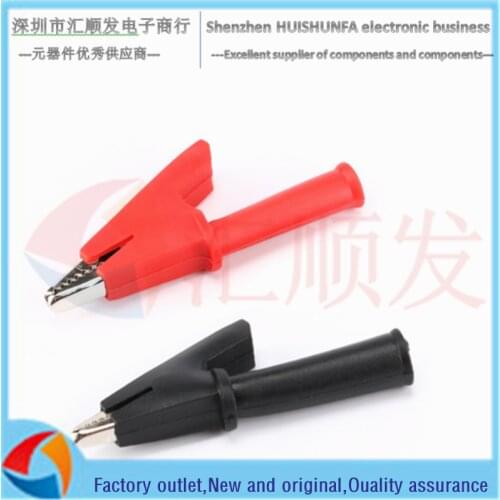 Pure copper battery clip alligator clip wire clip medium and small size with 4mm jack high voltage sheath test clip 30A