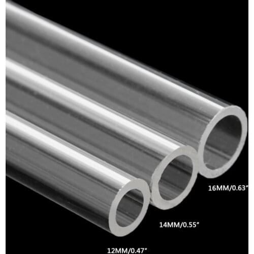OD 12mm 14mm 16mm PETG Water Cooling Rigid Hard Tube for PC Water Cooling System 50cm
