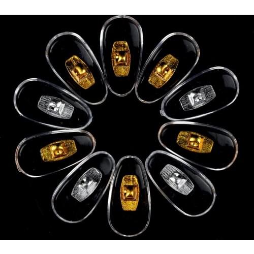10 pairs Silicone Screw On Nose Pads Brace Support For Glasses Support NosePad General Eyeglass Holder Leaf Nosepiece