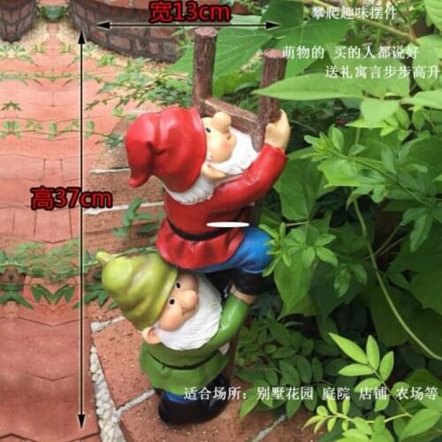 2 dwarfs climbing stairs American country garden villa garden fleshy flower pot climbing bonsai decoration gardening groceries