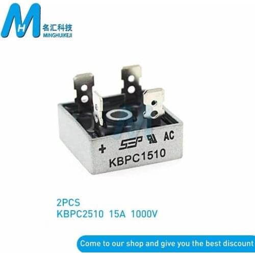 2PCS KBPC1510 KBPC 1510 15A 1000V Bridge Rectifier Diode New And Original