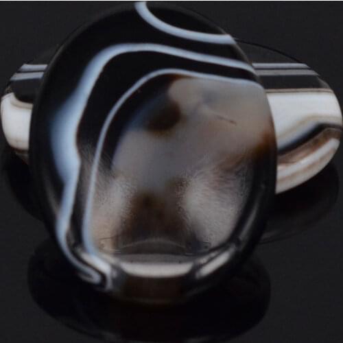 25x35MM 2Pcs Natural Black Onyx Agate Oval Palm Stone Feng Shui Chakra Healing Crystal Reiki Stone Crafts